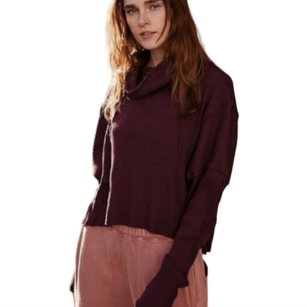 Free People Juicy Long Sleeve Thermal Top in Date Night Size S - Picture 2 of 8